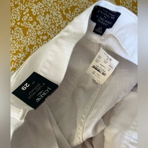 J. Crew Factory 8" rise white skinny jeans signature stretch AW377 - Picture 7 of 8